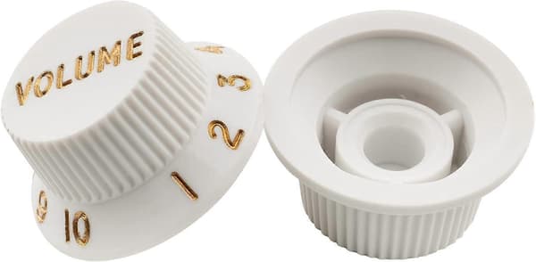 Ultra Universal Passform Storlek Strat Rattar 2 Ton 1 Volym Set för Fender Stratocaster ST Stil Elgitarr, Vit