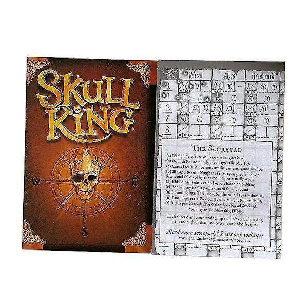 Norsk versjon Skull King, det ultimate sjørøver brettspill, kortspillstrategi
