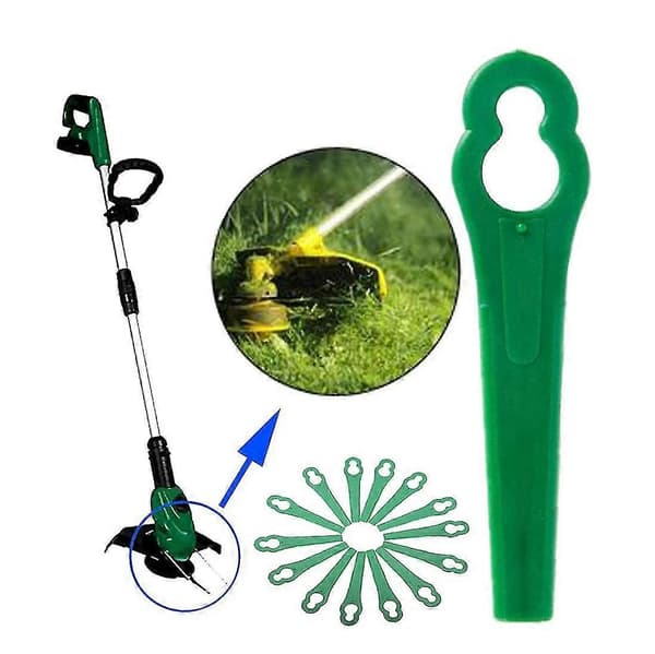 100-pakning 8,3 cm plastgress Trimmerblad Erstatningsblader Gressklipperblader for gressklipper