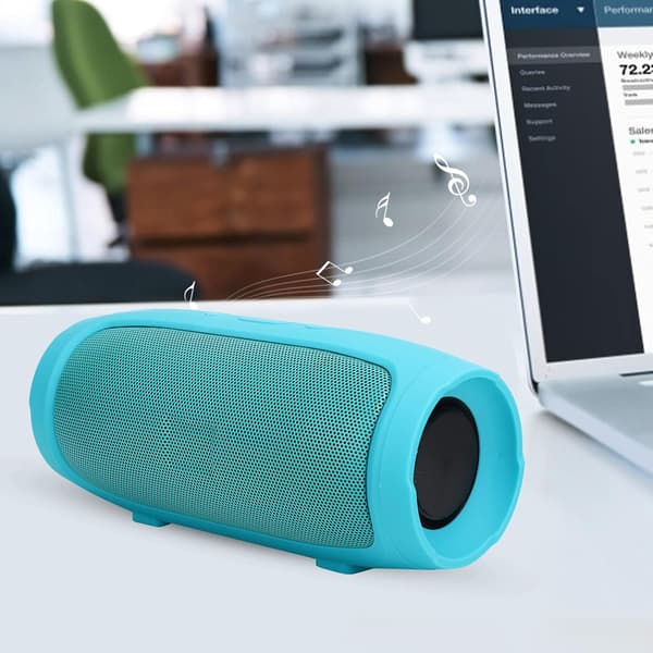 Bluetooth-högtalare, portabla stereo HIFI-högtalare, multimediahögtalare med dubbelhorn, stöder U-disk uppspelning, stöder röstsamtal (Grön)