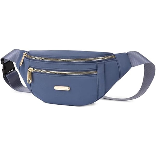 Midjeväsk Fanny Pack för Män Kvinnor Mode Festival Resa Midjeväsk Lätt Justerbar Midjeväsk för Löpning Promenader Vandring Jogging Blue