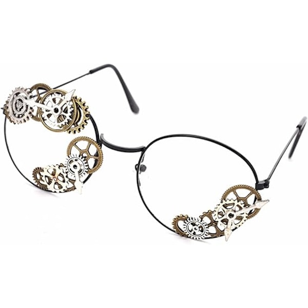 Vintage Steampunk Glasögon Steampunk Glasögonkedja Goth Glasögon Rem Gotiska Glasögon Steampunk Cosplay Tillbehör