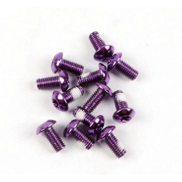 12 stk MTB Sykkel - Skive Skrue Ycle M5x10mm Skivebrems Rotor Bolter T25 Purple