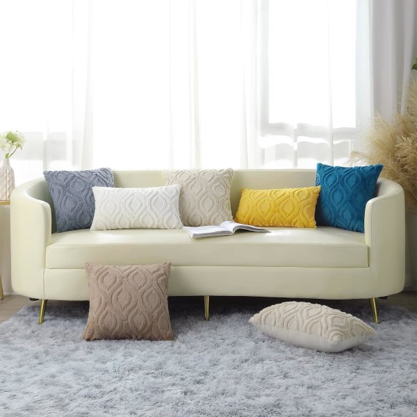Case för soffa, 2 st, 45x45cm, gul