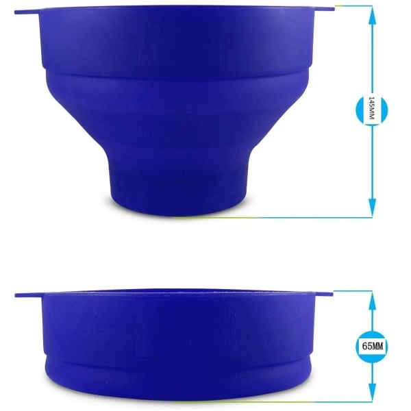 INF Popcorn bolle silikon sammenleggbar - Blue