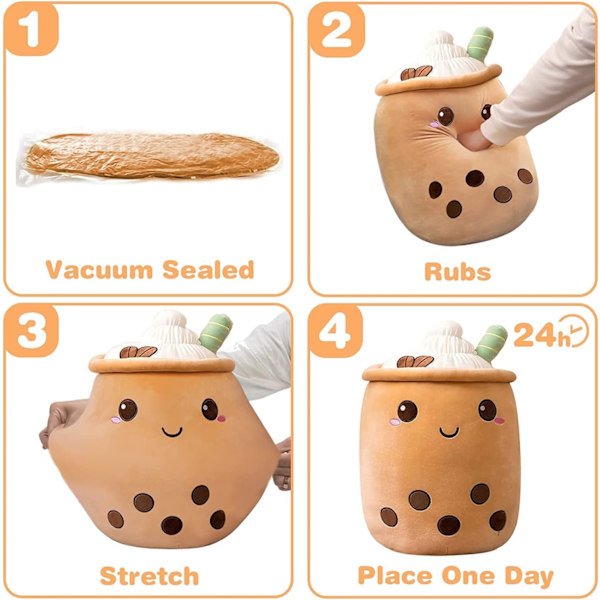 Maito Tea Pehmeä Pehmolelu, (Ruskea, 35cm)