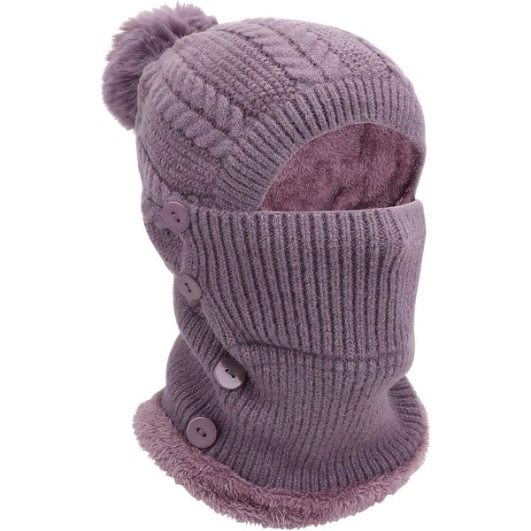 Winter Warm Knitted Cap＆Neck Warmer Sets