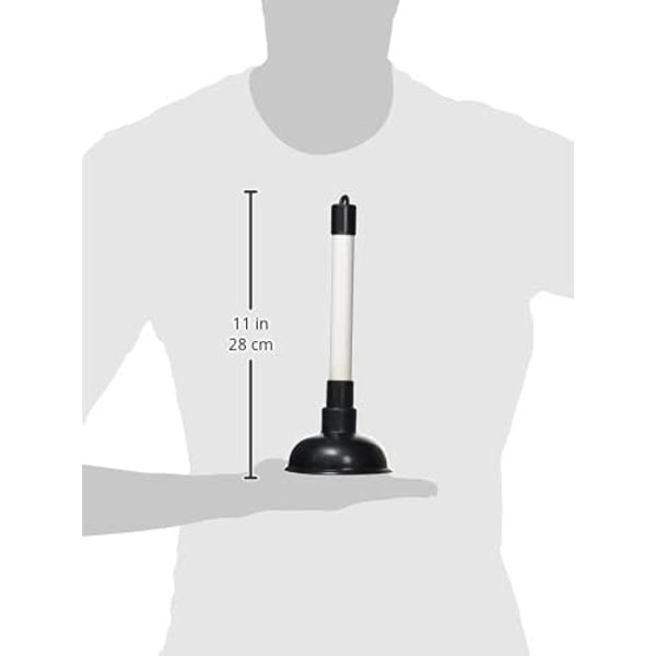 100 mm (4 tuuman) viemärinavaaja, jossa 225 mm (9 tuuman) muovikahvan halkaisija, valkoinen/musta
