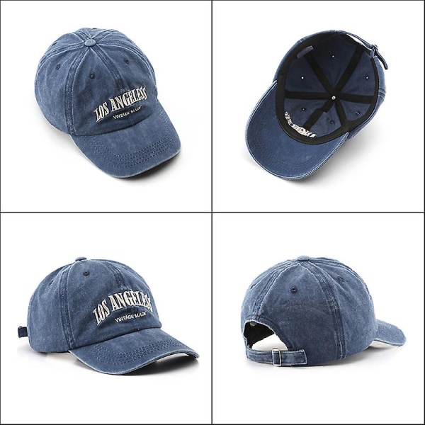 Bomulds Baseball Cap Til Mænd Og Kvinder Mode Broderi Hat Bomuld Blød Top Caps Casual Retro Snapback Hats Unisex Adjustable Gray
