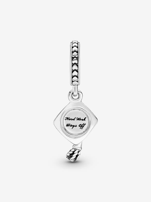 Crowning Dreams - Guld Studentmössa Berlock - DIY Examenspresent Sterling Silver