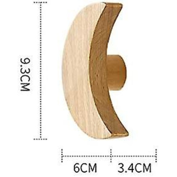 Barnväggskrok Träväggskrok Vägghängande Kapphängare För Väska Handdukar Och Ytterkläder Skandinavisk Dekor (2-pack)