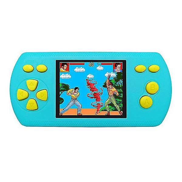 Håndholdt spillkonsoll for barn og voksne Retro spillspiller 200 spill 16 bit 2,2 tommers skjermspill Cyan
