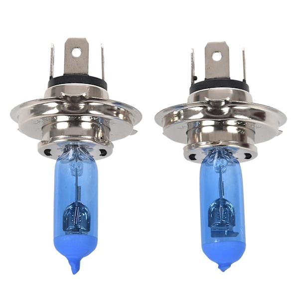 2 stk. H4 100w 6000k Hvide Bil Xenon Hid Halogen Forlygtepærer Lyslampe