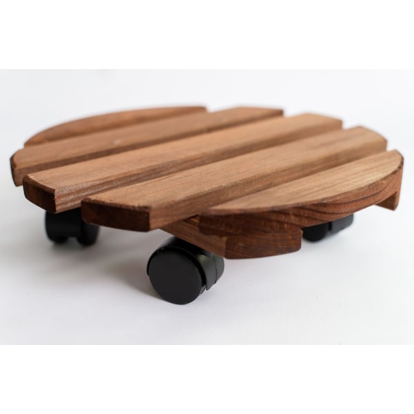 Växtkruka Caddy - Rund ?30 cm - Vintage stil - Trädgård Växtkruka Vagn - Stativ Flyttare Dolly på Hjul