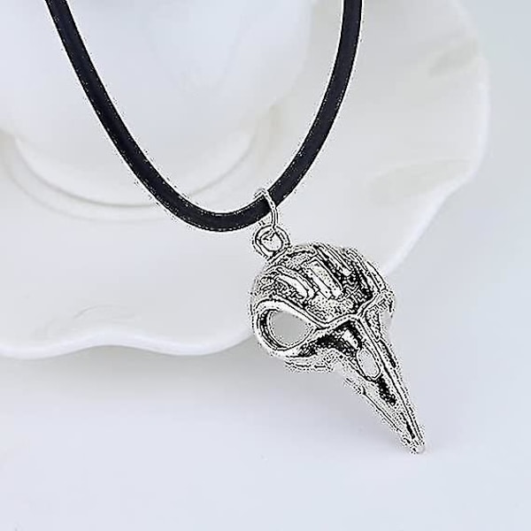 Bellatrix Lestrange Raven Bird Skull Pendant Halsband