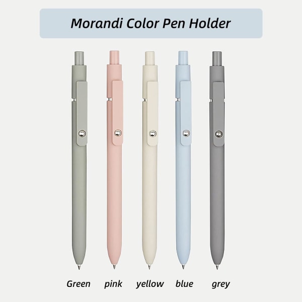 Gelpenner - 0,5 mm svart blekk - 5 stk - Morandi Set