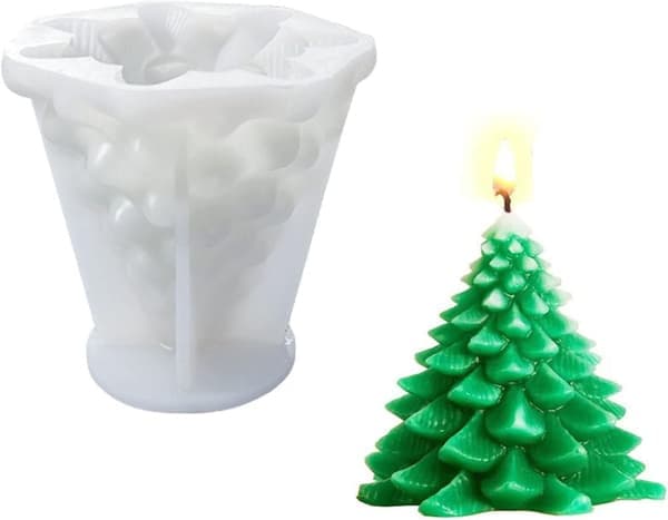 Julgransformad Ljusform - Silikonformar
