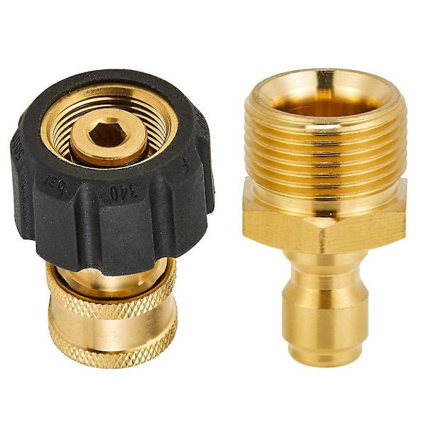 Högtryckstvätt Adapter Set Snabba Kit För Snöskumslans M22 Till 1/4 Tums Snabb, 5000 Psi