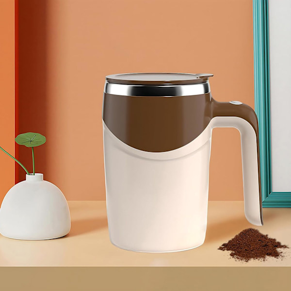 Uppladdningsbar självomrörande mugg, 380ML automatisk magnetisk omrörningsmugg för kaffe, självblandande kaffemugg, magnetisk omrörningskopp D Rechargeabl