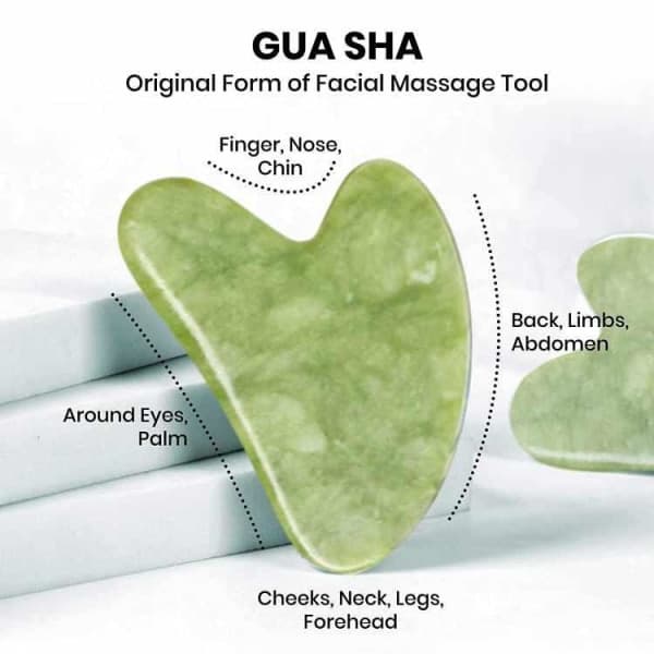 Gua Sha Massage Kit Stor Avancerad - Grön Grön