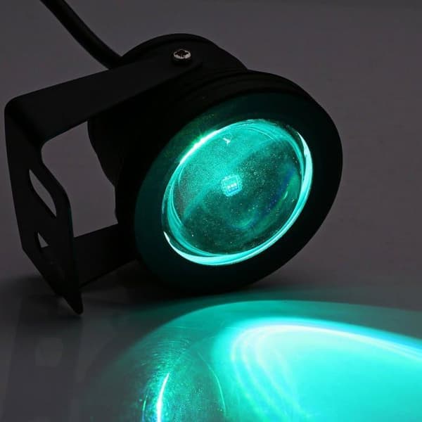 Nedsænkelig LED-spotlight, 10W LED-spotlight til springvand, pool, udendørs havebelysning, sort - IP67