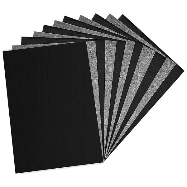 100 ark kulstofpapir, sort grafitpapir til sporing af mønstre på træ, papir, lærred og andet
