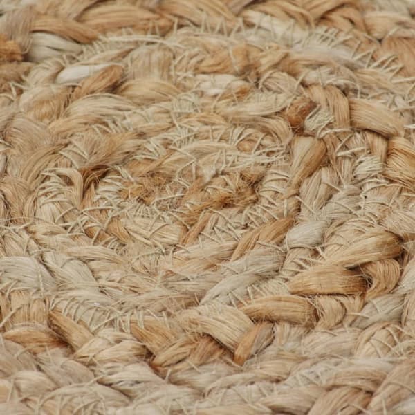 150 cm rundt juteteppe Beige beige