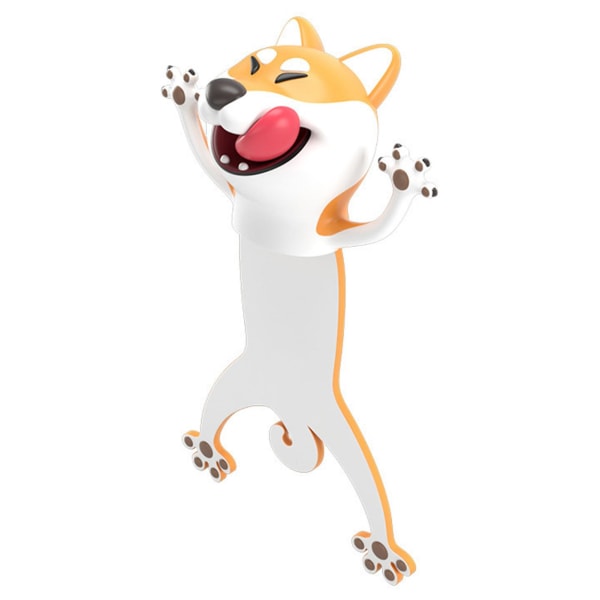 3d tecknade djur bokmärken Nyhet Shiba Inu Klämda bokmärke Brevpapper