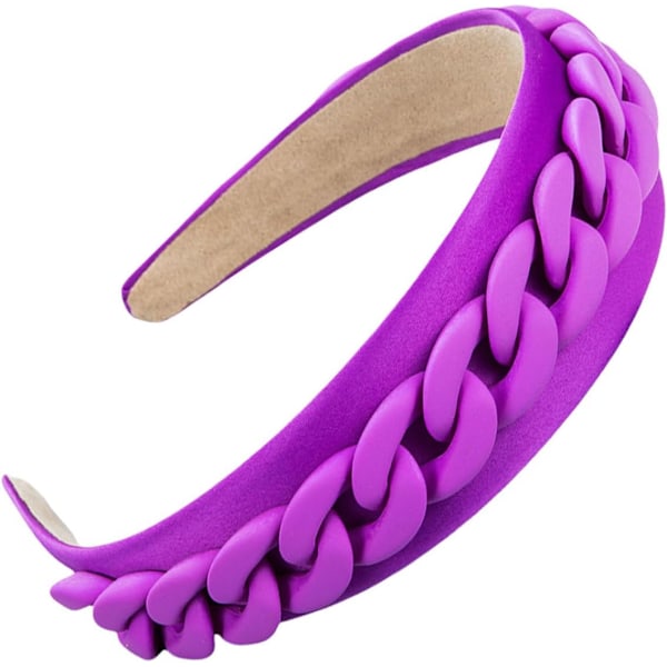 Huvudband Vuxna Kvinnor Mode Macaroon Hårband Bröllop Fest Hår Stil Hår Tillbehör Purple