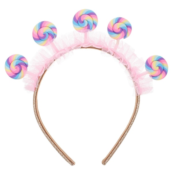 Godteri Hårbøyle Barn Hårpynt Hårbånd Barn Lollipop Hårbøyle Småbarn Hårbånd for Jenter