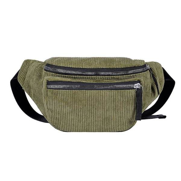 Manchester vyölaukku Designer vetoketjullinen rintalaukku Urheilumatka Tyttö vyölaukut Muoti Puhelin vyölaukku Naisille - Army Green
