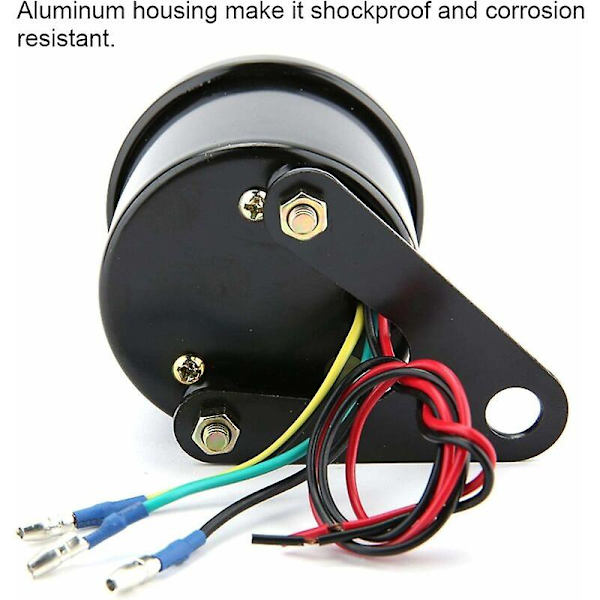 Universell DC 12V elektronisk varvräknare LED-bakgrundsbelysning varvräknare mätare varvräknare mätare för motorcykel svart