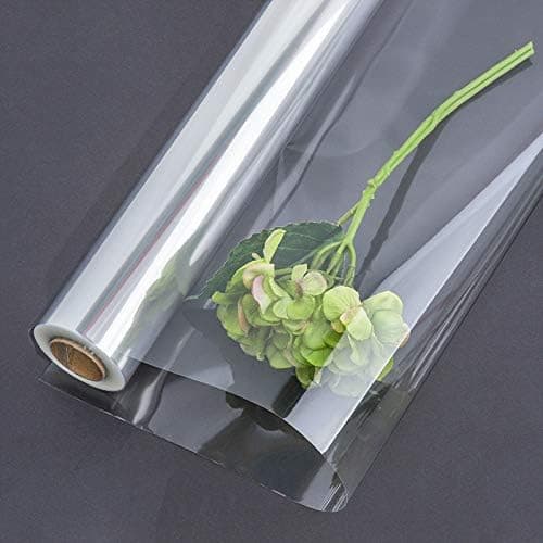 Cellofan Omslagspapper Rulle, Matförpackning, Presentkorgsinpackning, Presentpapper, Presentfolie, Konst 40cm x 15m, Klar