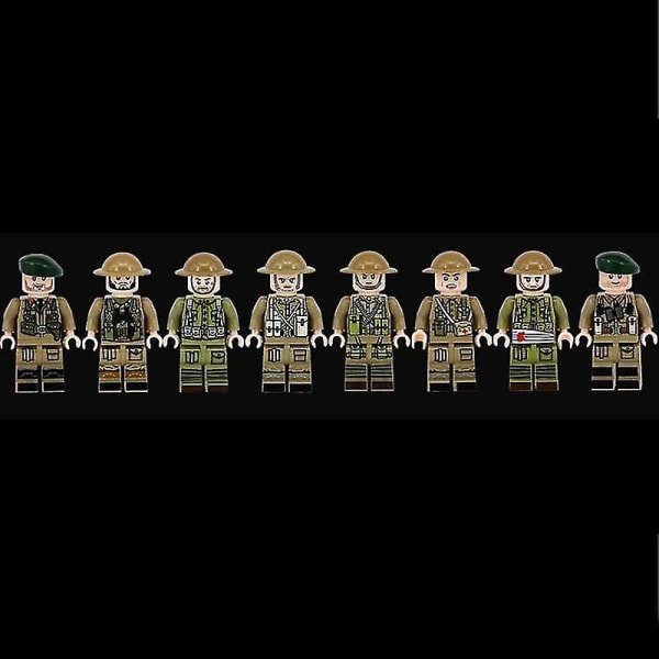 Armé militärfigurer set, militär lekset soldater, armékaraktärer byggsten leksaksfigurer