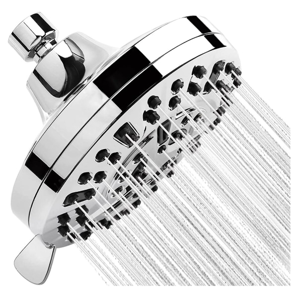 Brusehoved, regnbruserhoved, 5,1 tommer højtryk med 63 8 spraytilstande - udskiftning til bad