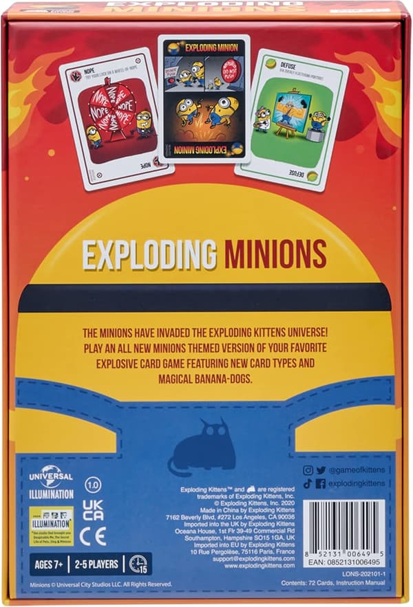 Eksploderende Minions af Exploding Kittens - Kortspil til voksne, teenagere og børn
