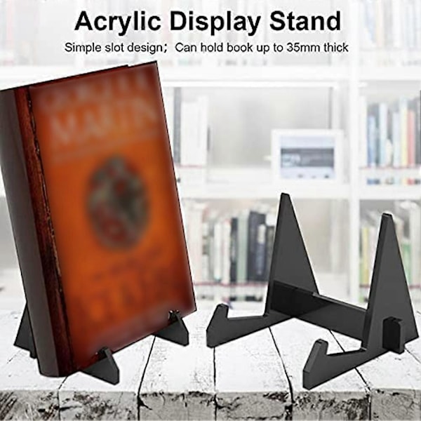 Akryl Display Stand Bogholder Lærebogsstativer Pladehylde Albumhylde til Visning af Foto Bro