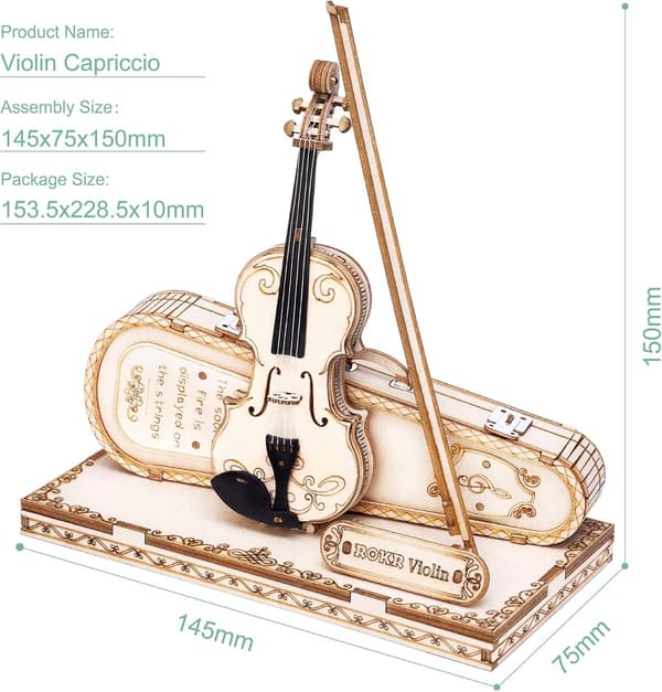 3D träpusselmodellsatser, 140 delar, gitarr