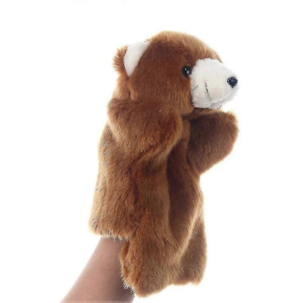 Hånddukke Plysj Dyreleke Fantasifull Fortellerleke Barnegave[HS] Brown Bear