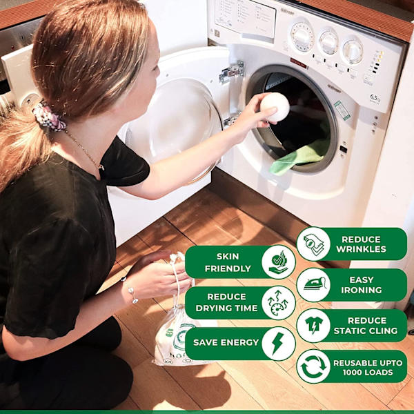 Ullvaskballer for mykning av tøy 6pcs