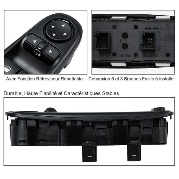 C4 Picasso Venstre Forreste Sidespejlsafbryder 6554.YH Ruderegulatorafbryderknap til Citroen C4 GP