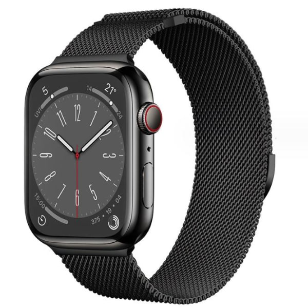 Milanese-silmukkaranneke Apple Watch -rannekkeelle 44mm 40mm 45mm 49mm 41mm 38mm 42mm 44mm Rannekoru iwatch Series 9 3 6 5 SE 7 8 Ultra 2 starlight - black 42mm/44mm/45mm/49mm