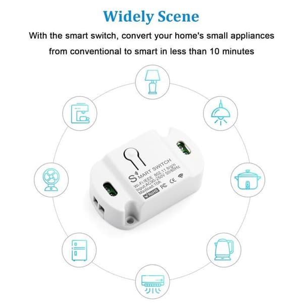 1 stk. Smart Switch med Alexa, Smart Life WiFi Switch