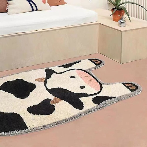 Tegneserie Sød Ko Soveværelse Tæppe Børneværelse Sengetæppe Blødt Plys Tæppe 40x120cm