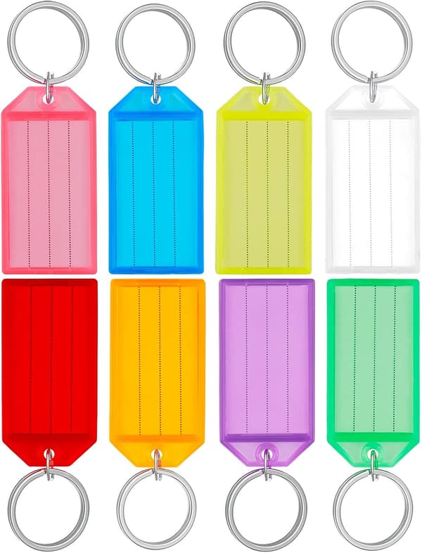 40-pack tåliga nyckelbrickor i plast