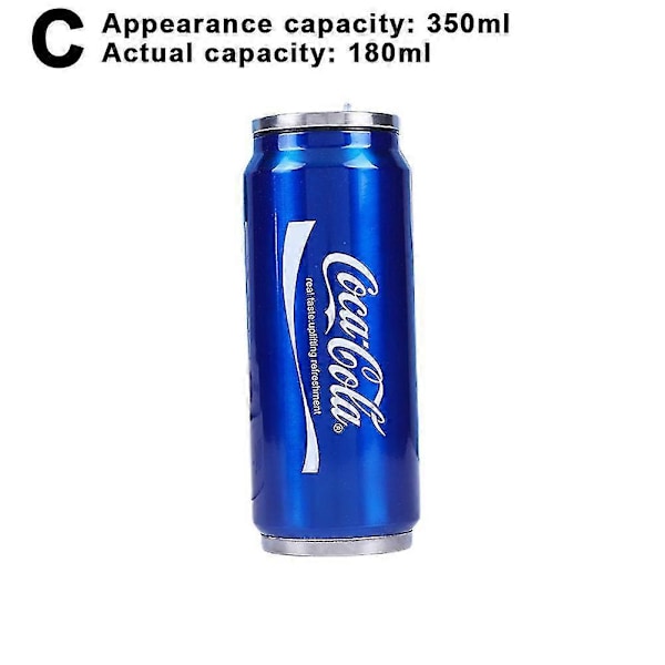 350 ml/500 ml Coca Cola Mugg, Varm- och Kallisolering, 304 Rostfritt Stål Termos, Stor Coca Cola Vattenflaska, Anpassad Bil Tra