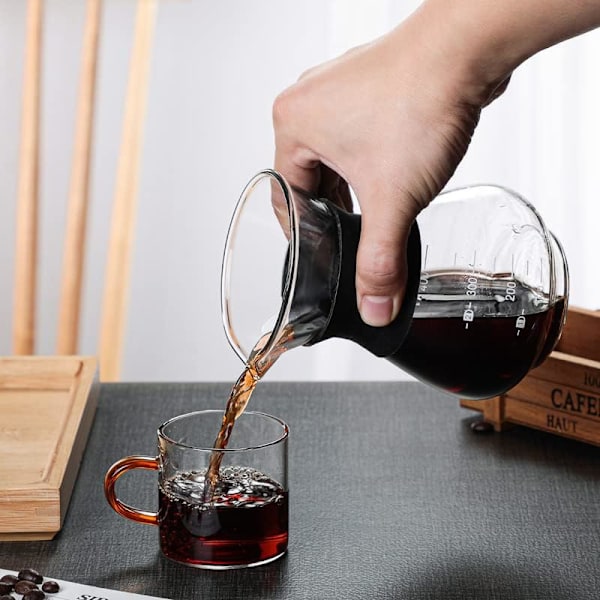 Inverteret Kop Kaffemaskine 400ml, Glas Kaffemaskine Manuel Dryp Kaffemaskine Manuel Dryp Kaffemaskine Manuel Dryp Kaffemaskine Rustfrit Stål Filter