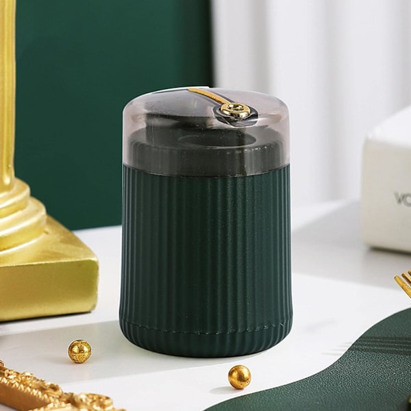 Tandstikholder Dispenser, Automatisk Tandstikæske Til Køkken - Tandstikker Lot Beholder Med Runde Tandstikker Til Køkken