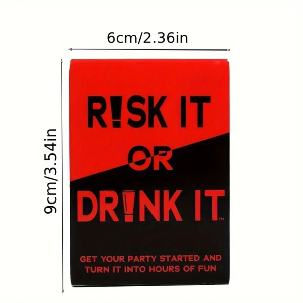 Risk it or drink it Roligt partyspel för collegekortspel，Förspel för dryckesspel, kortfester för vuxna