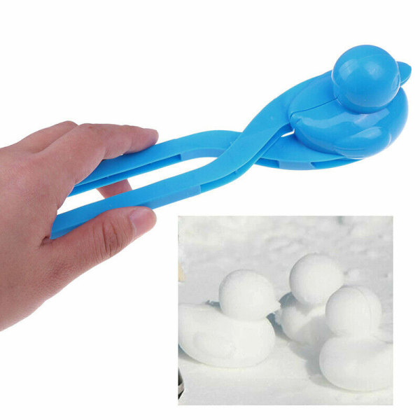 Ankformad snöbollsmaskin klämma barn utomhus vinter snö sand form verktyg leksak - Blue